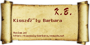 Kisszély Barbara névjegykártya