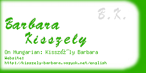barbara kisszely business card